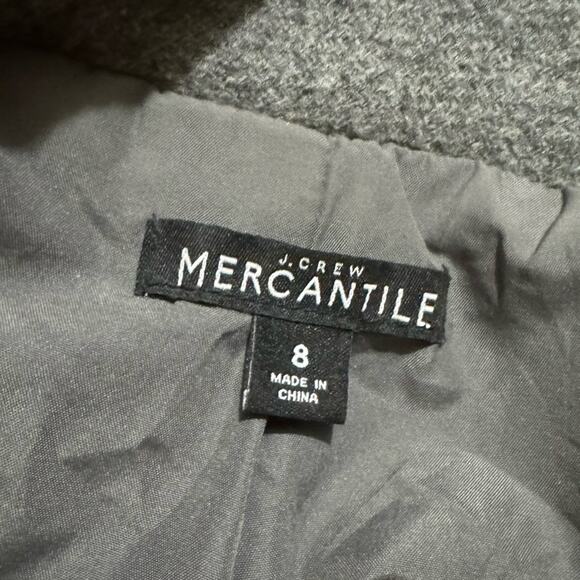 J Crew Mercantile Light Gray Wool Blend City J6140 Pea Coat Women’s Size 8 - Picture 4 of 9